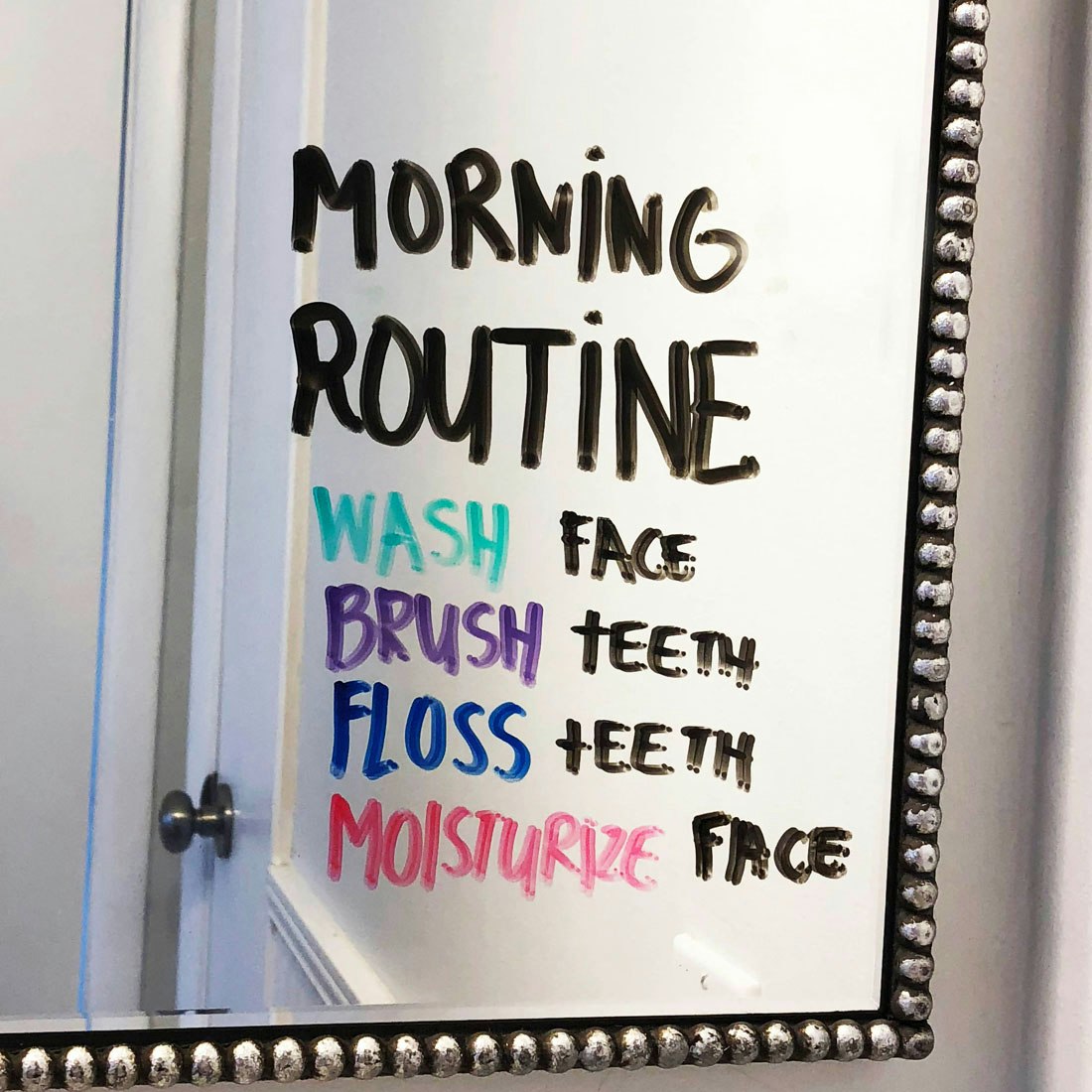 Morning Mirror Lists with EXPO Markers